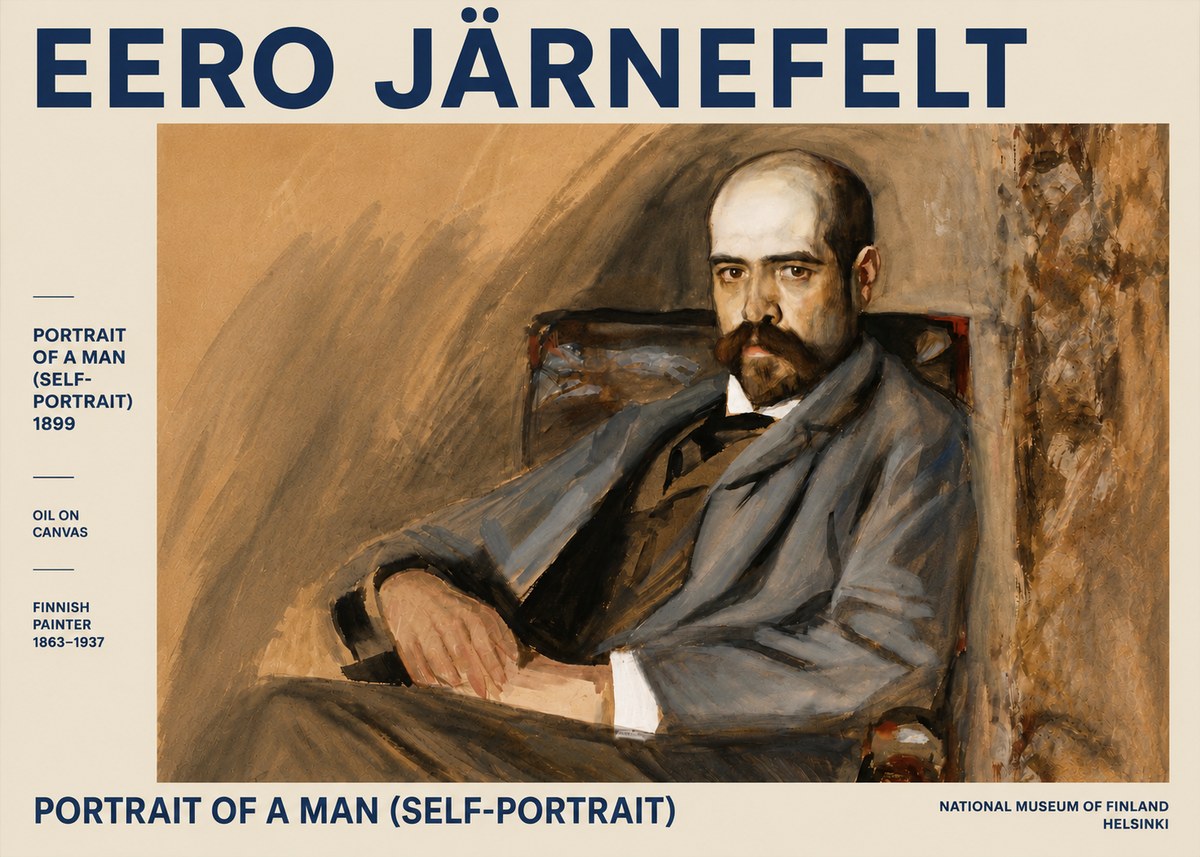 Eero Järnefelt Portrait of a Man (Self-portrait) No4 - Poszter