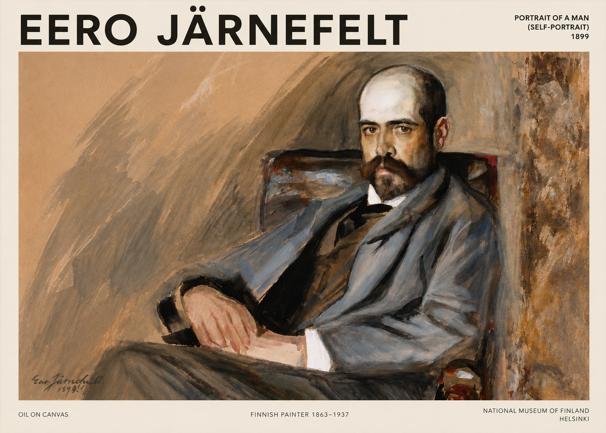 Eero Järnefelt Portrait of a Man (Self-portrait) No6 - Poszter