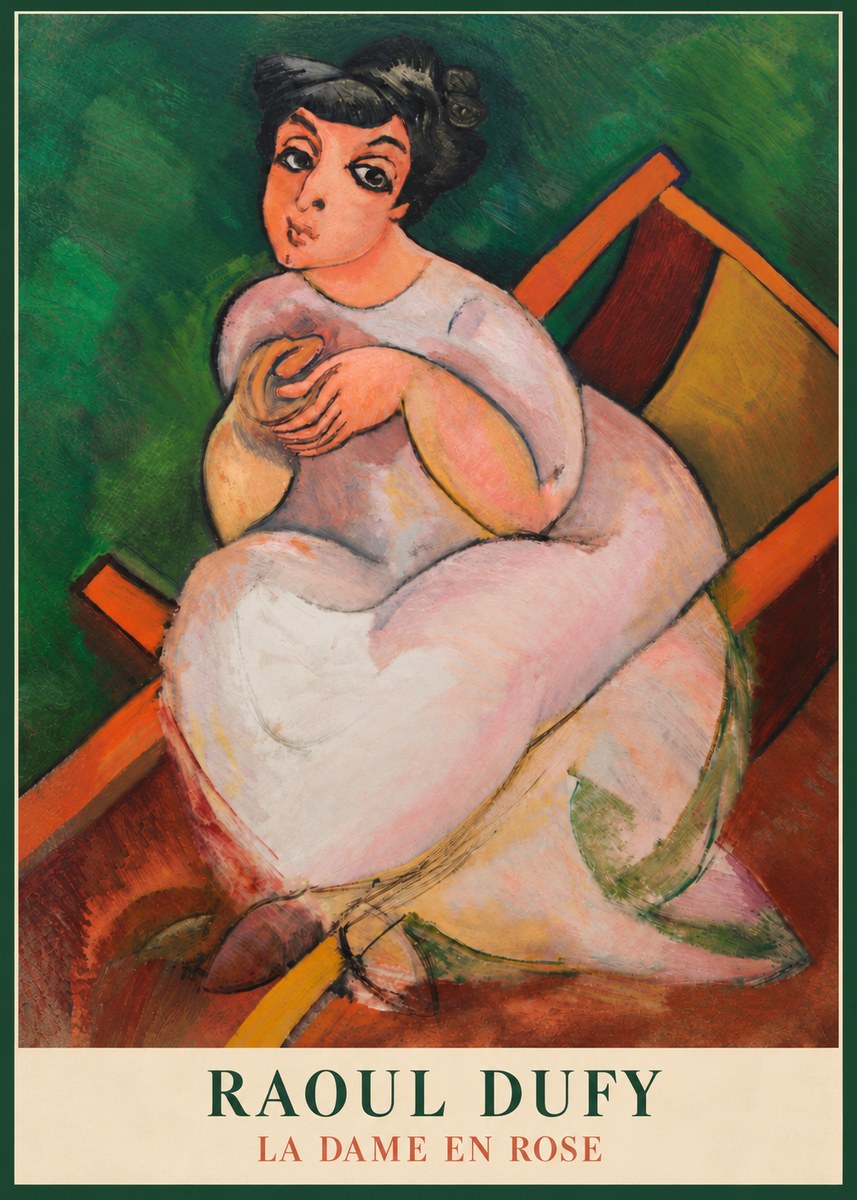 Raoul Dufy La Dame En Rose No4 - Poszter