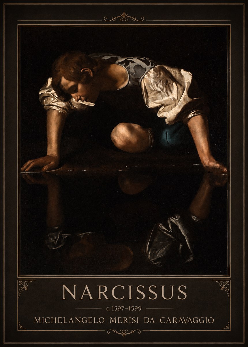 Michelangelo Merisi da Caravaggio Narcissus II No1 - Poszter