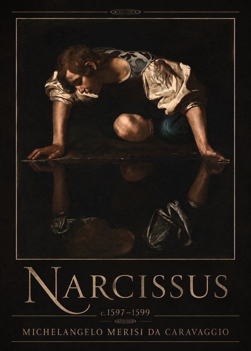 Michelangelo Merisi da Caravaggio Narcissus II No2 - Poszter