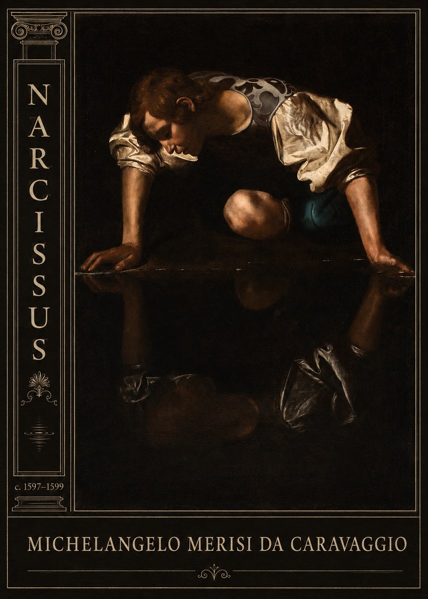 Michelangelo Merisi da Caravaggio Narcissus II No4 - Poszter
