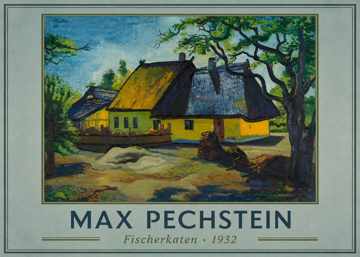 Max Pechstein Fischerkaten No1 - Poszter