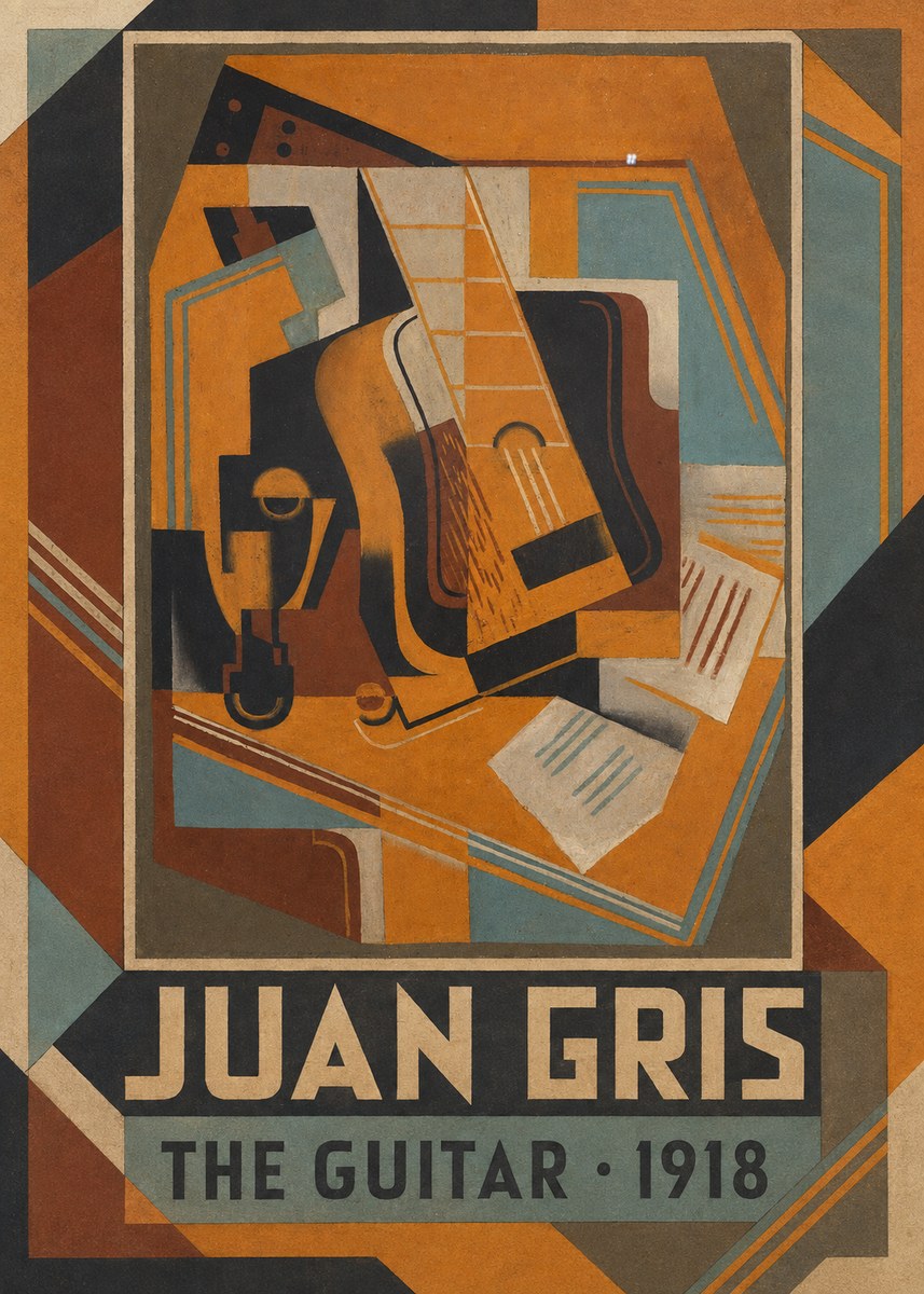 Juan Gris The Guitar No1 - Poszter