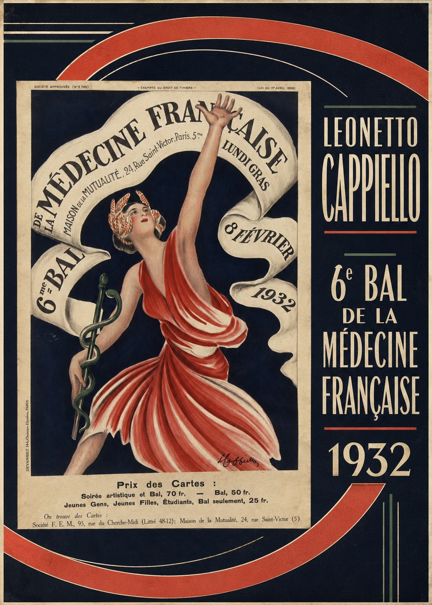 Leonetto Cappiello 6E Bal De La Médecine Française - 1932 No4 - Poszter