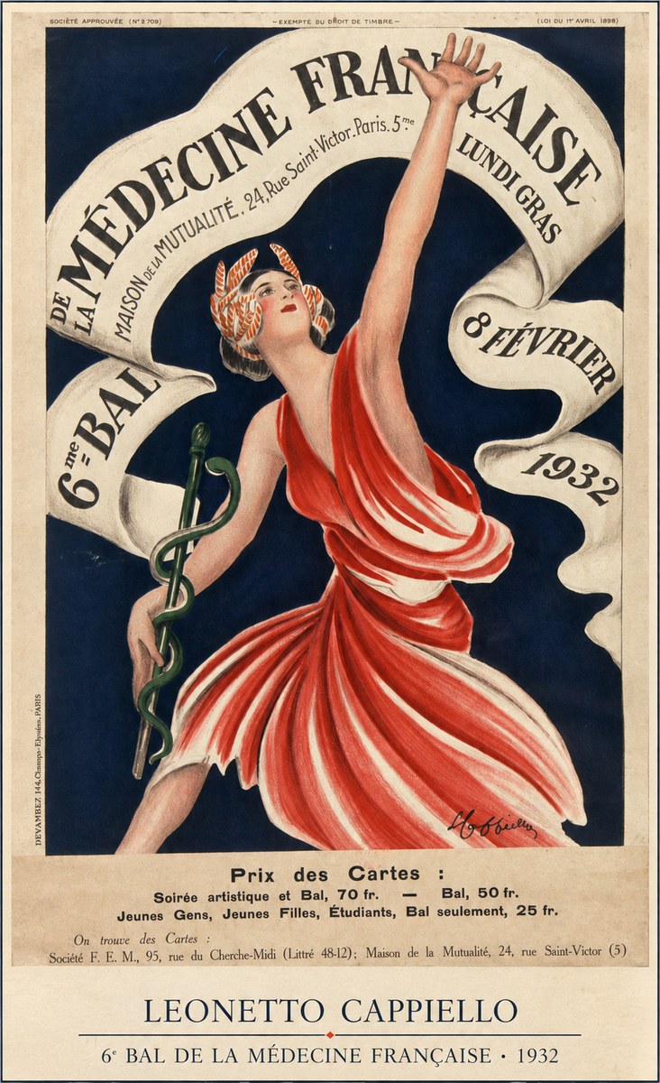 Leonetto Cappiello 6E Bal De La Médecine Française - 1932 No5 - Poszter