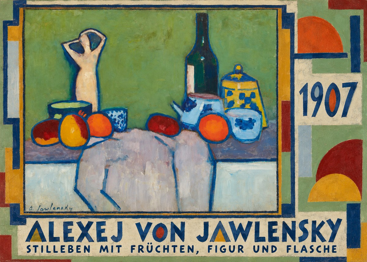 Alexej von Jawlensky Stilleben Mit Früchten, Figur Und Flasche 1907 No4 - Poszter