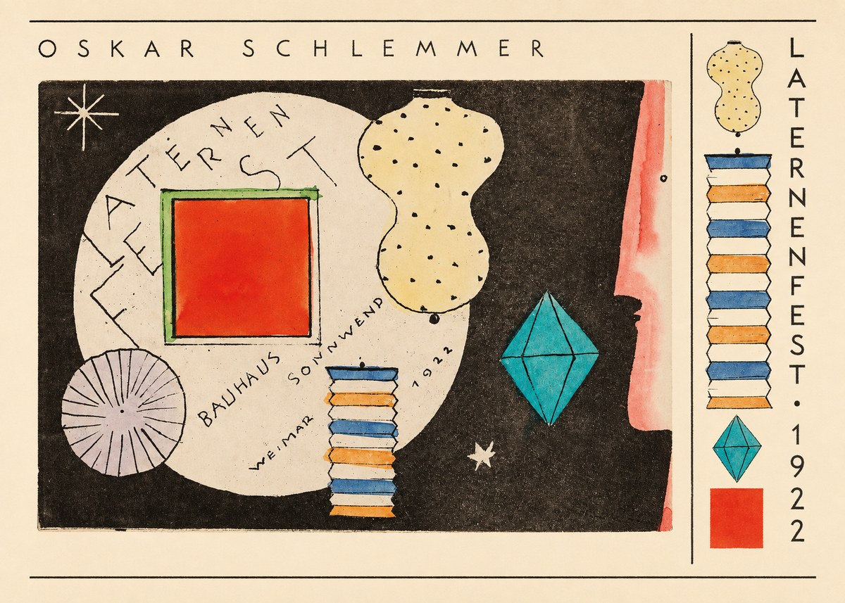 Oskar Schlemmer Laternenfest No6 - Poszter