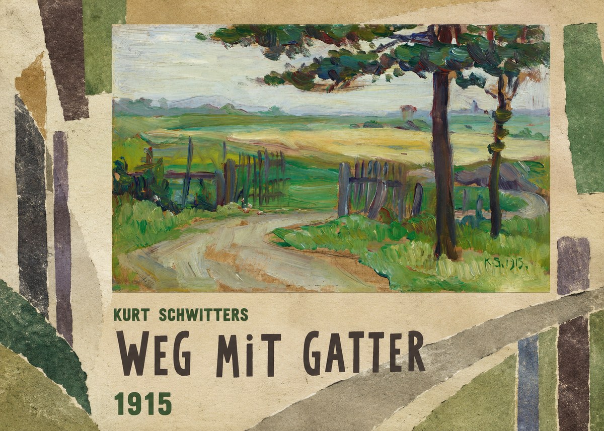Kurt Schwitters Weg Mit Gatter No3 - Poszter