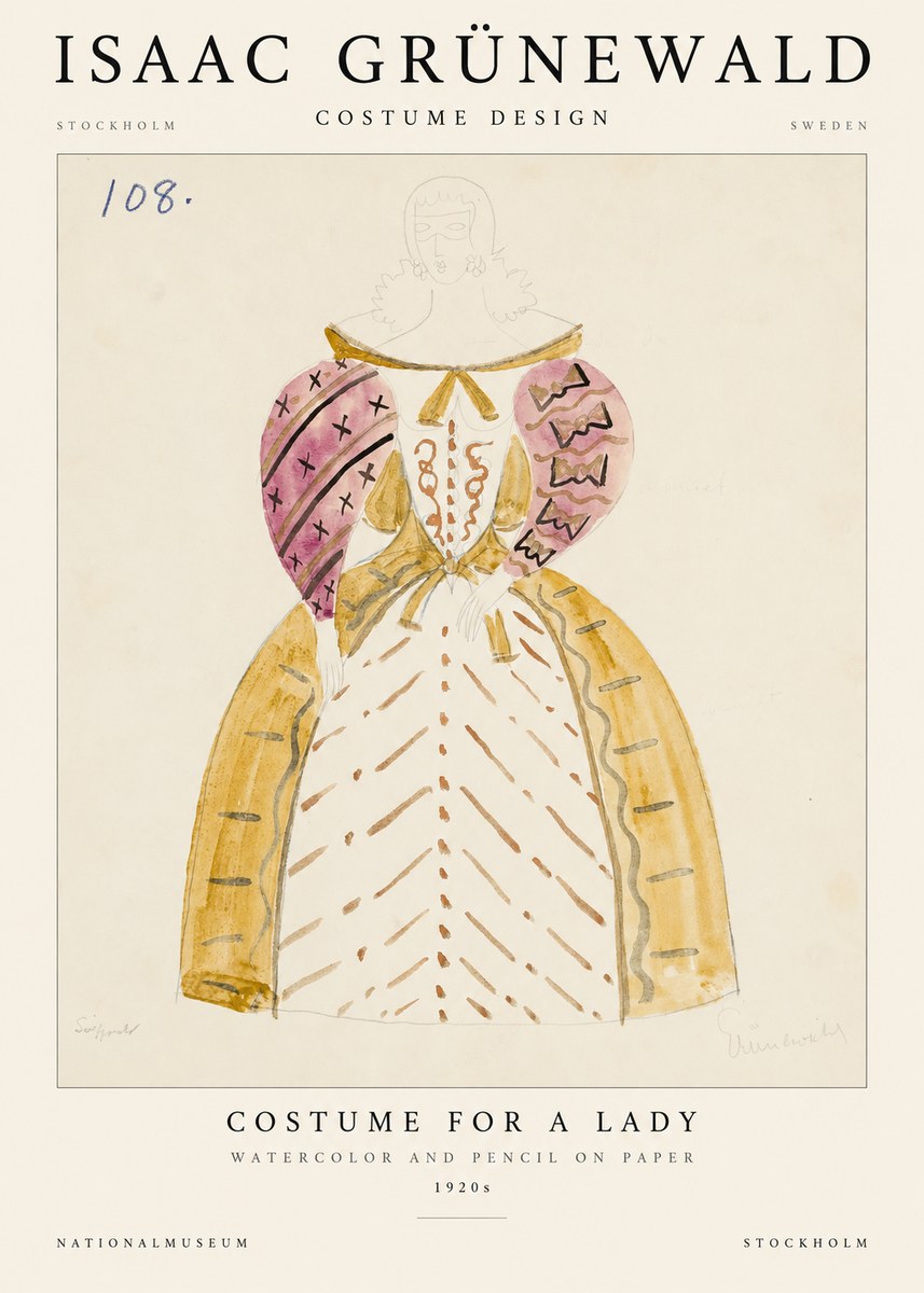 Isaac Grünewald Costume Design XII No2 - Poszter