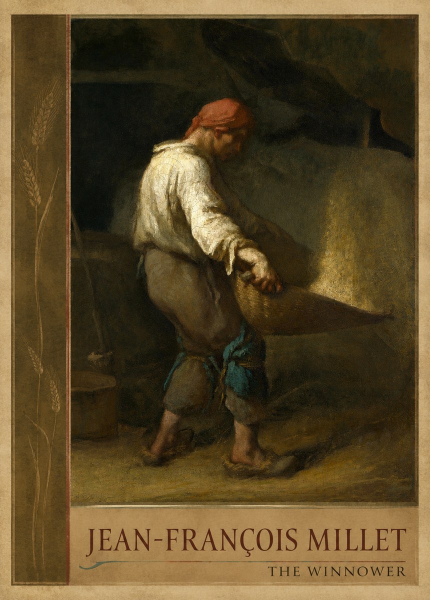 Jean-François Millet The Winnower No2 - Poszter