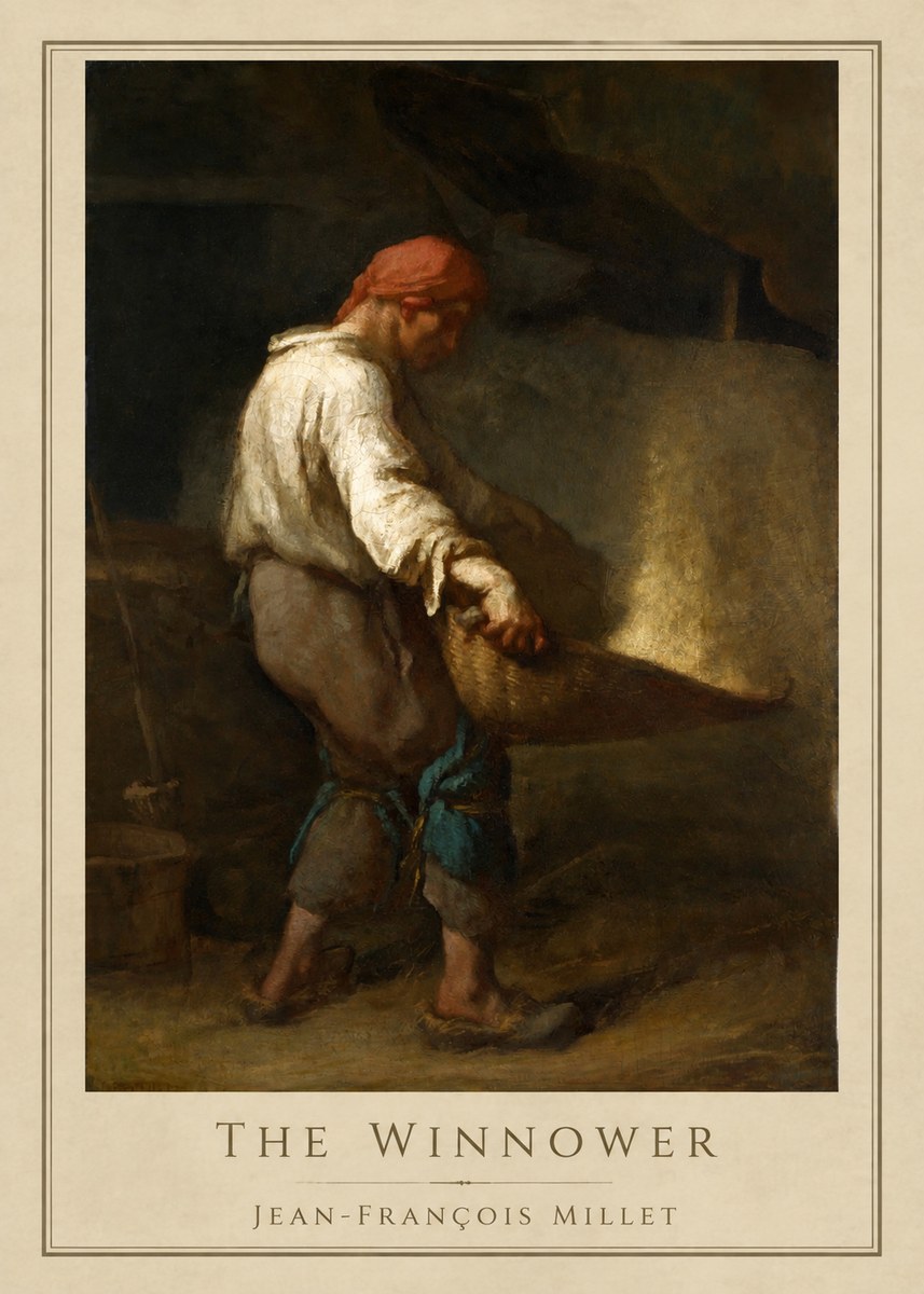 Jean-François Millet The Winnower No4 - Poszter