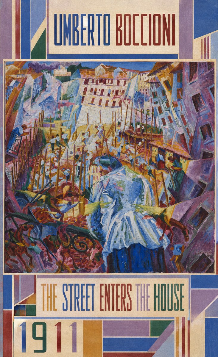 Umberto Boccioni The Street Enters the House No5 - Poszter