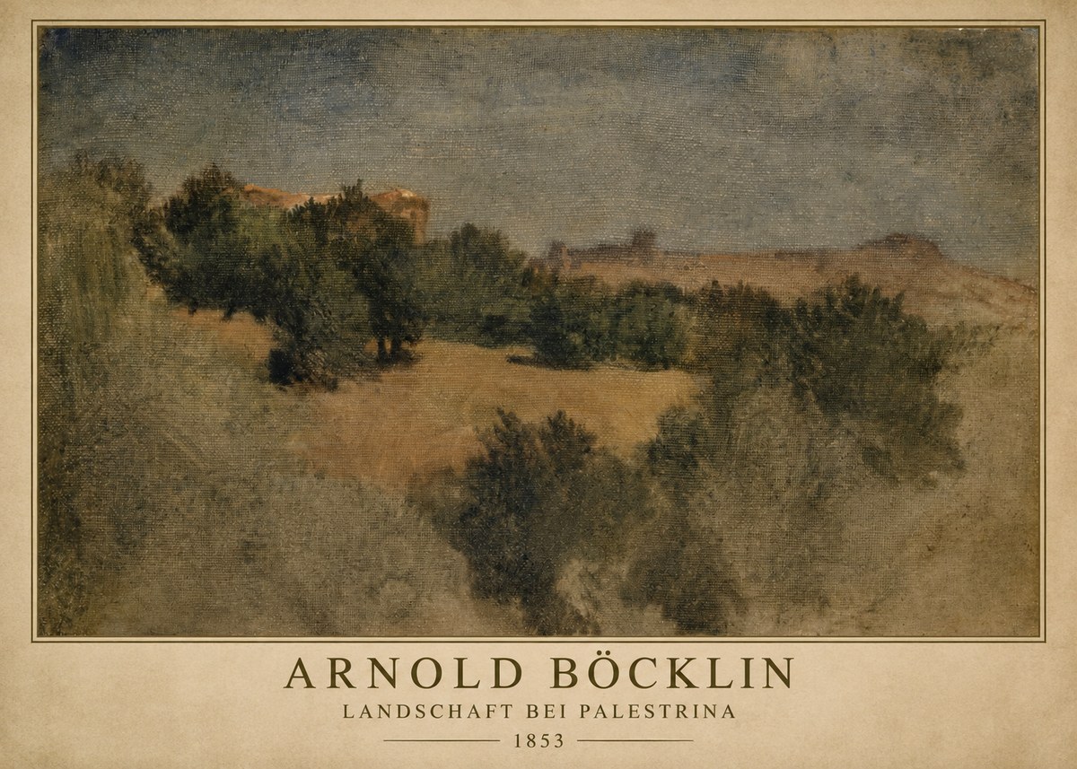 Arnold Böcklin Landschaft Bei Palestrina No1 - Poszter