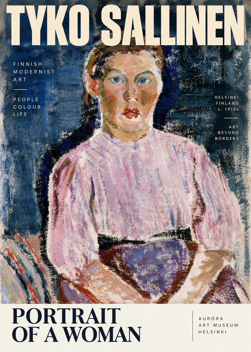 Tyko Sallinen Portrait of a Woman II No4 - Poszter