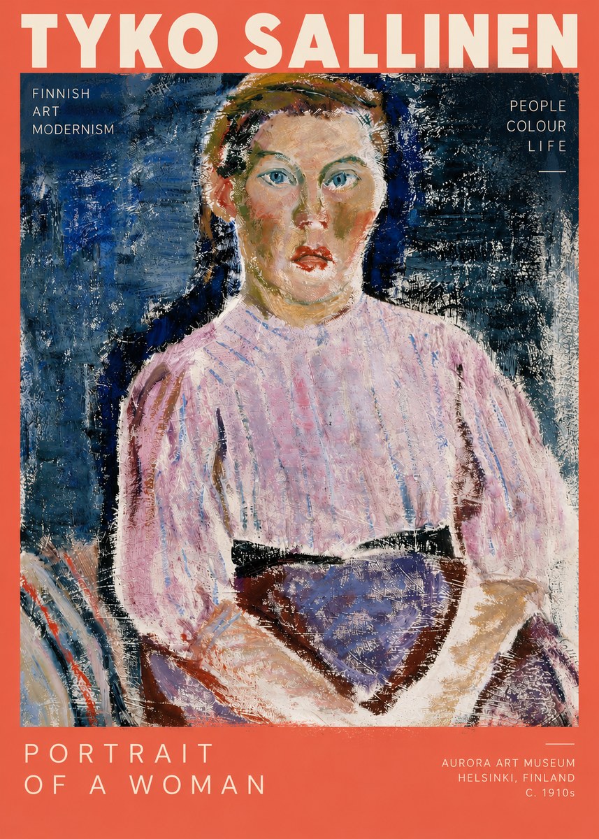 Tyko Sallinen Portrait of a Woman II No5 - Poszter