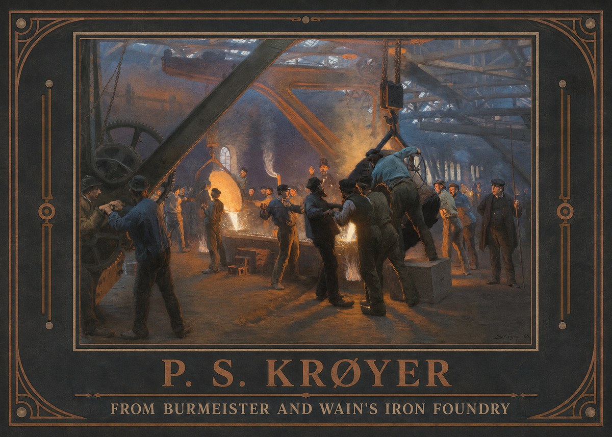 P.S. Krøyer From Burmeister and Wain's Iron Foundry No1 - Poszter