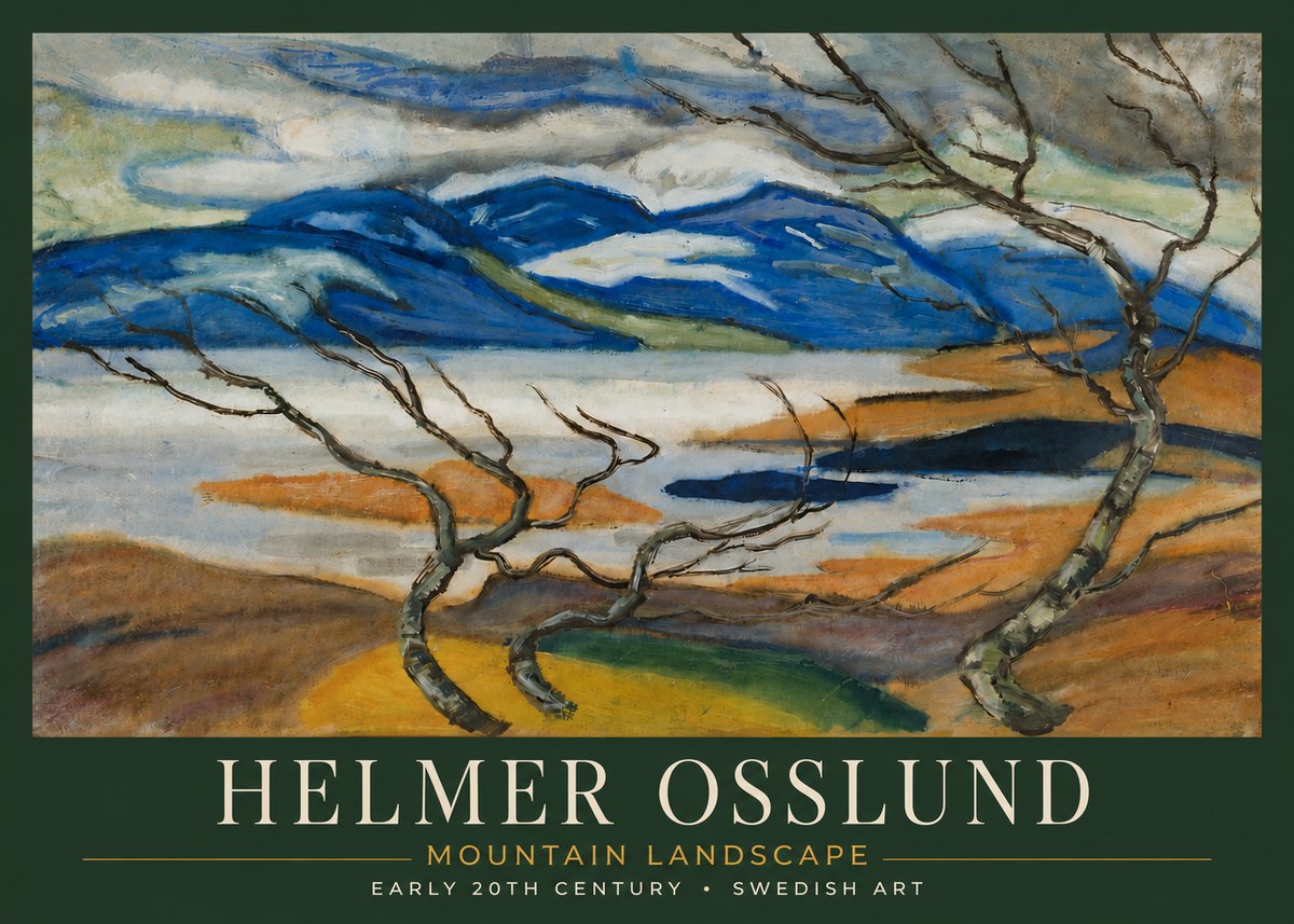 Helmer Osslund Mountain Landscape No3 - Poszter