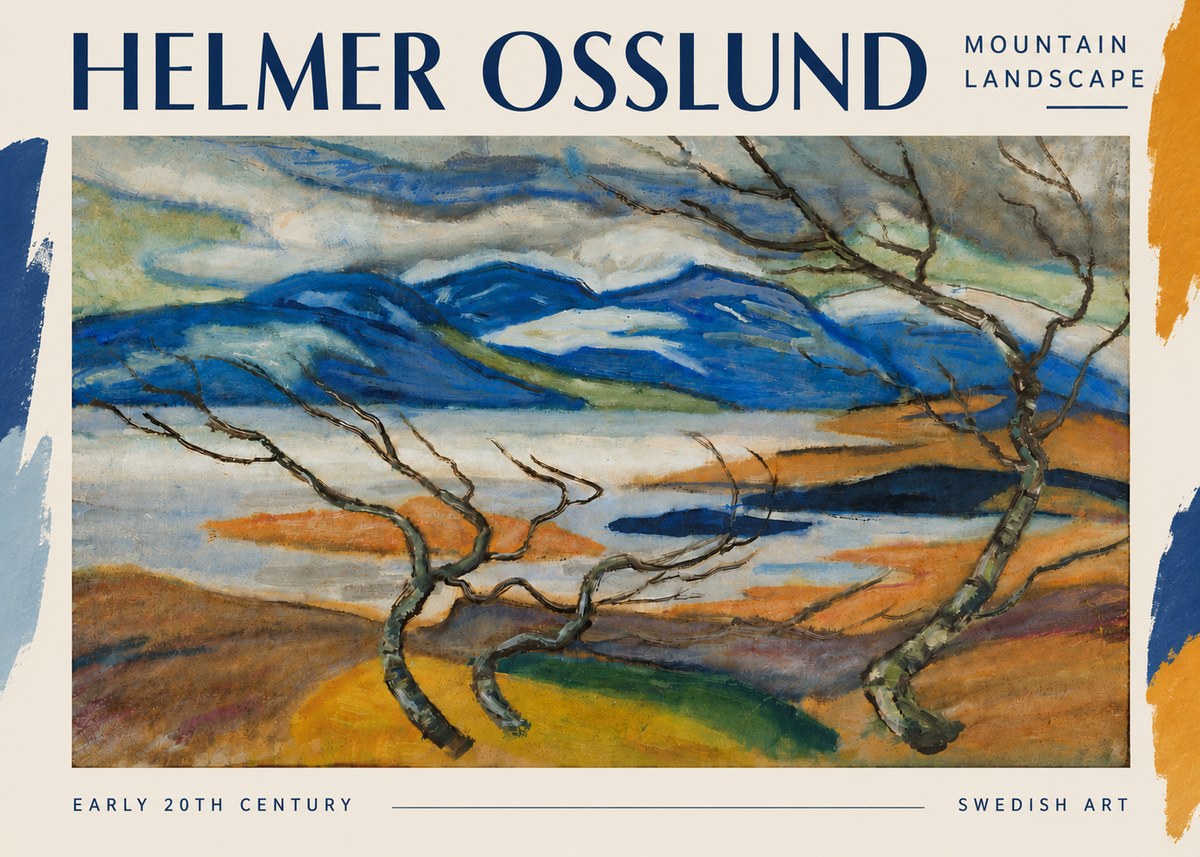 Helmer Osslund Mountain Landscape No5 - Poszter