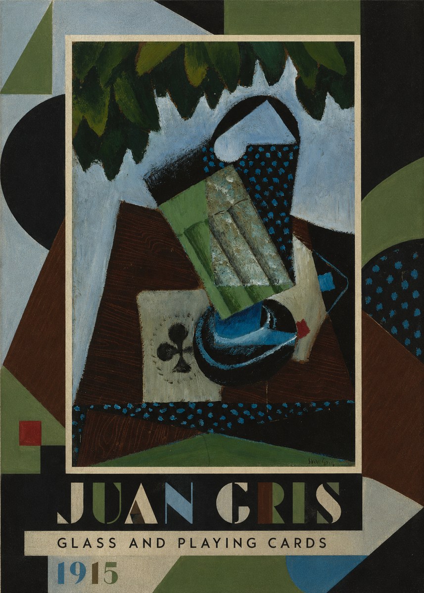 Juan Gris Glass and Playing Cards No1 - Poszter
