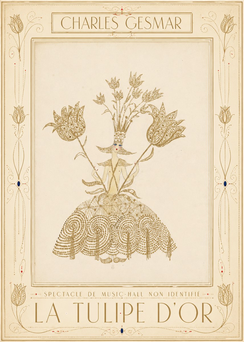Charles Gesmar La Tulipe D'or No1 - Poszter