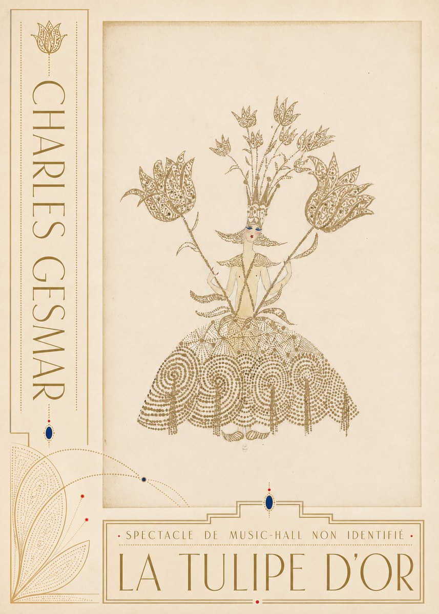 Charles Gesmar La Tulipe D'or No2 - Poszter