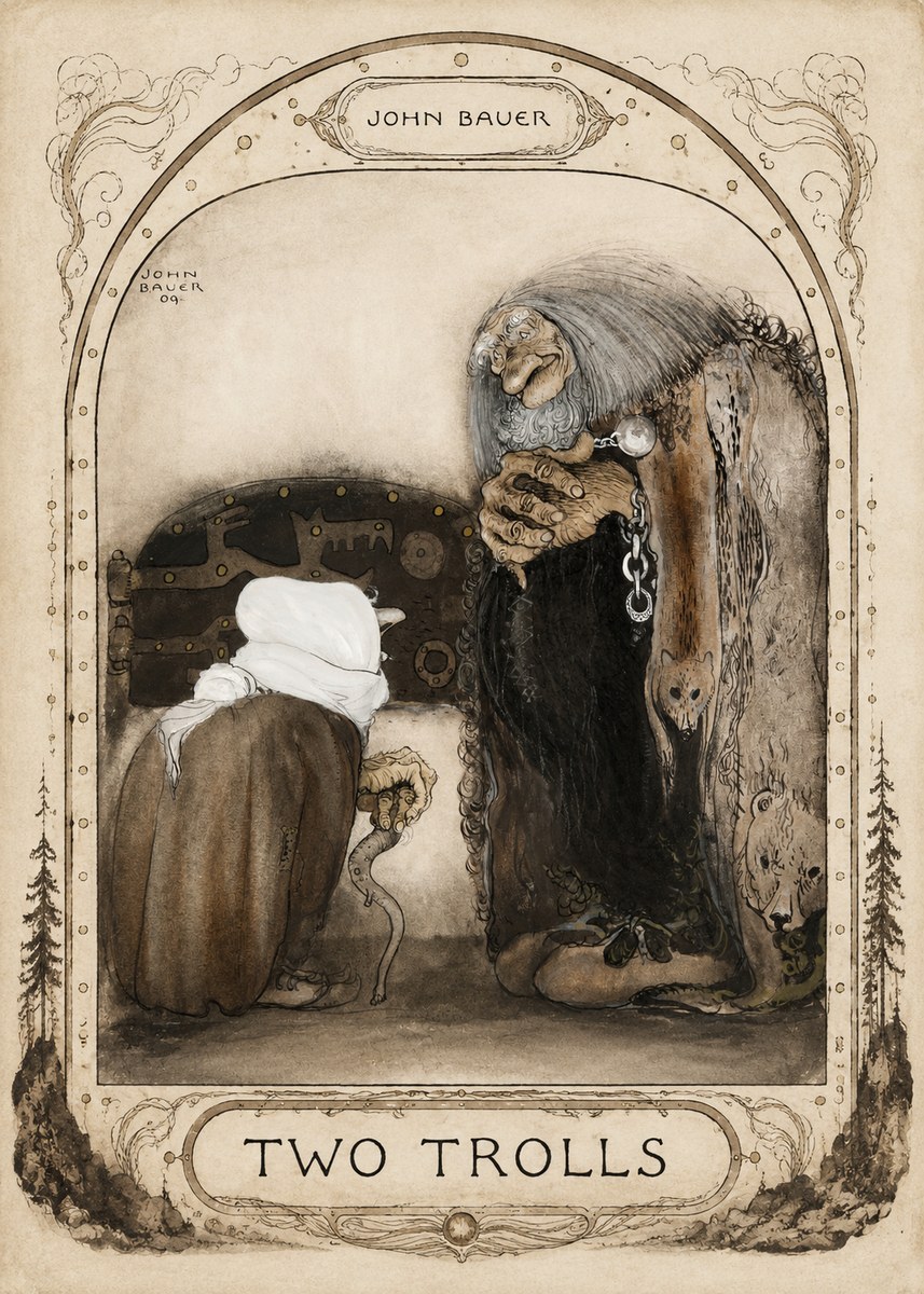 John Bauer Two Trolls No3 - Poszter