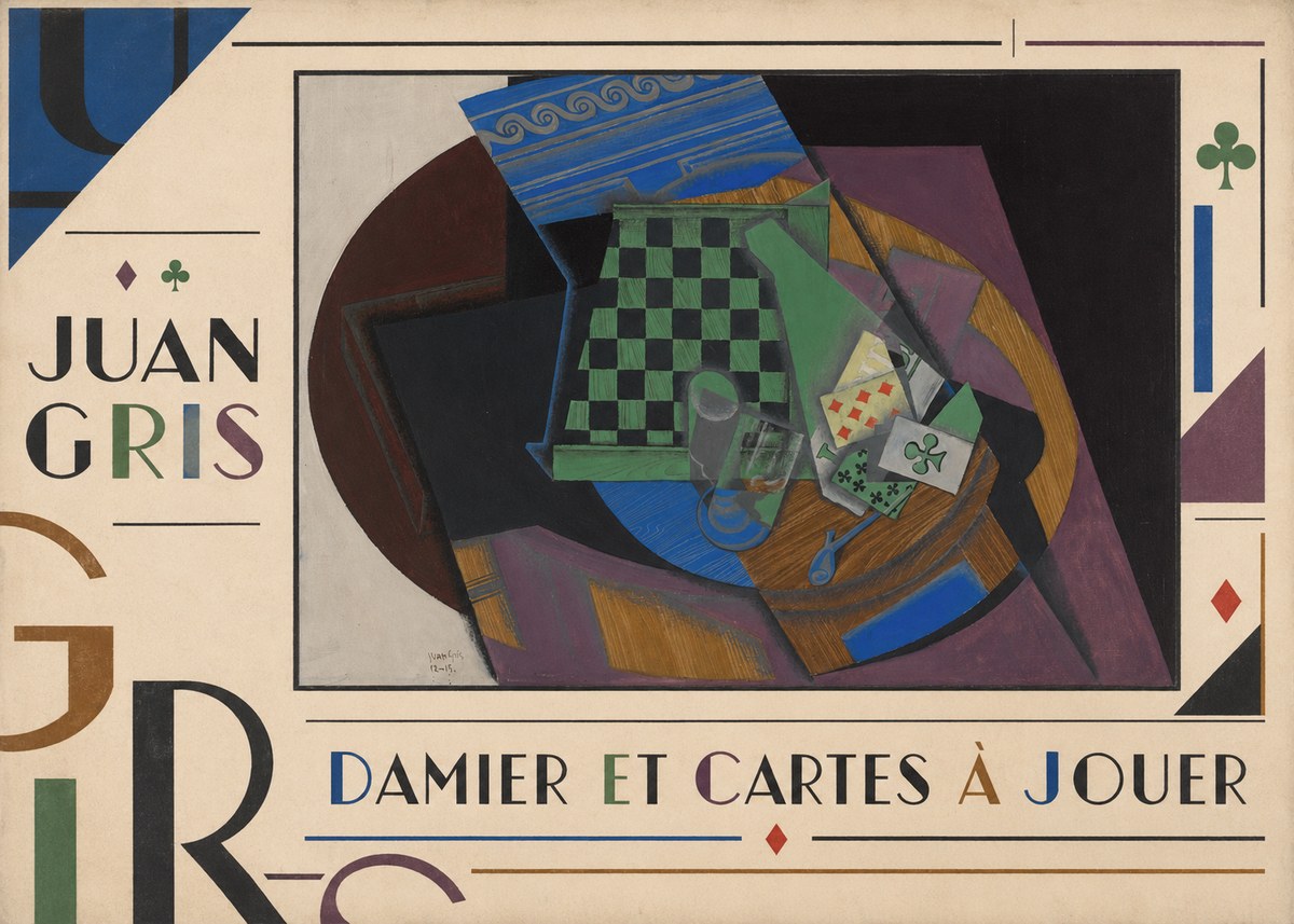 Juan Gris Damier Et Cartes À Jouer No5 - Poszter