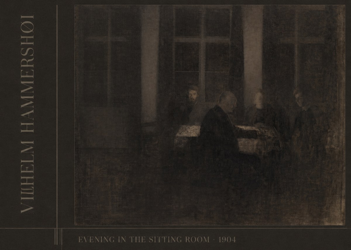 Vilhelm Hammershøi Evening in the Sitting Room No2 - Poszter