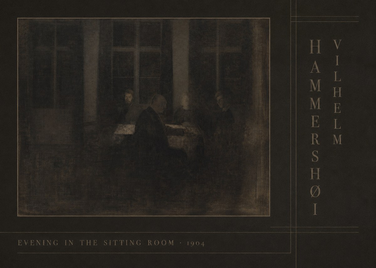 Vilhelm Hammershøi Evening in the Sitting Room No4 - Poszter