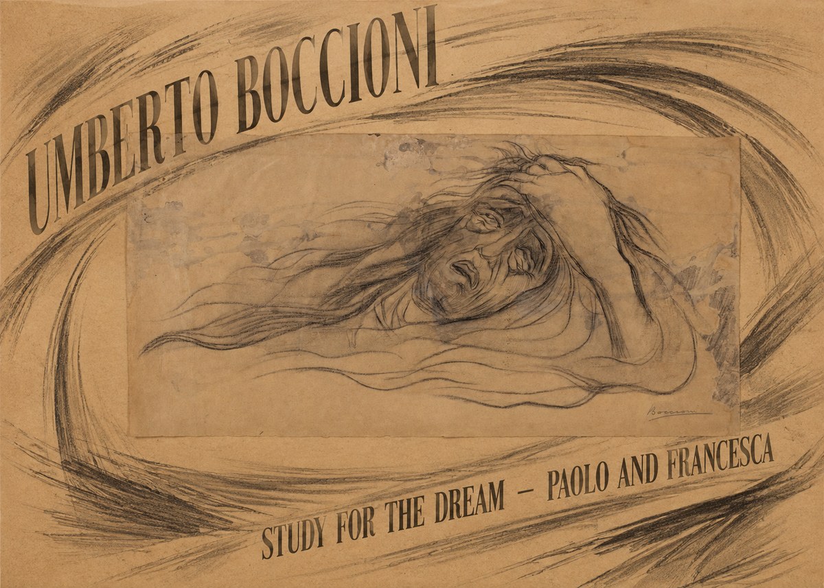 Umberto Boccioni Study for the Dream — Paolo and Francesca No2 - Poszter