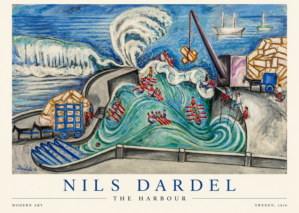 Nils Dardel The Harbour No1 - Poszter