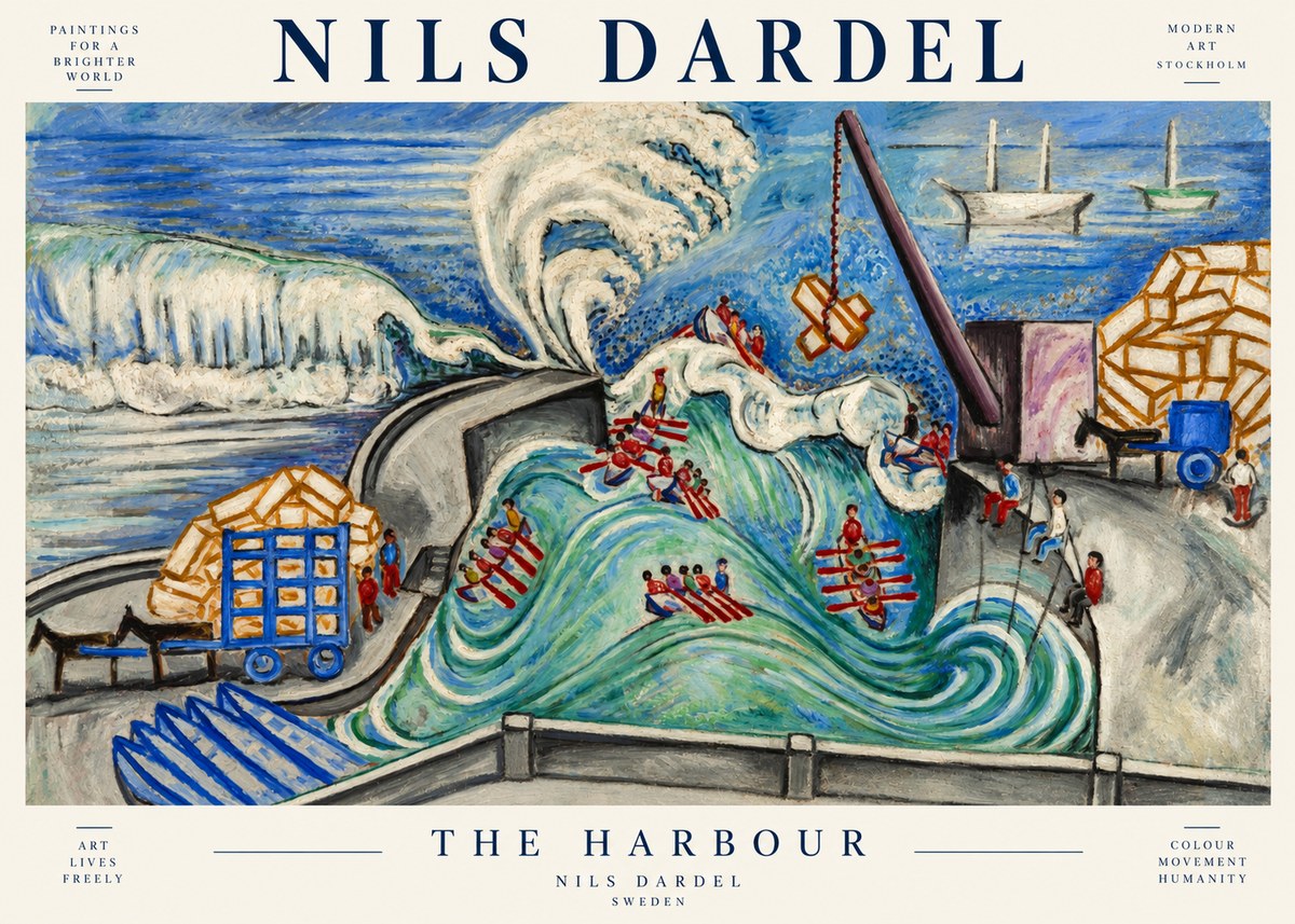 Nils Dardel The Harbour No3 - Poszter