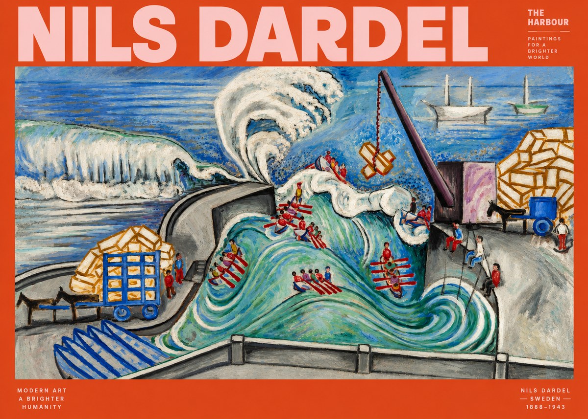 Nils Dardel The Harbour No4 - Poszter