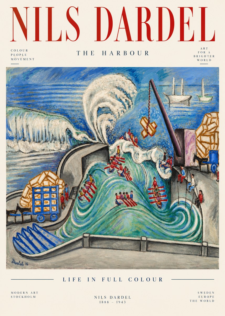 Nils Dardel The Harbour No5 - Poszter