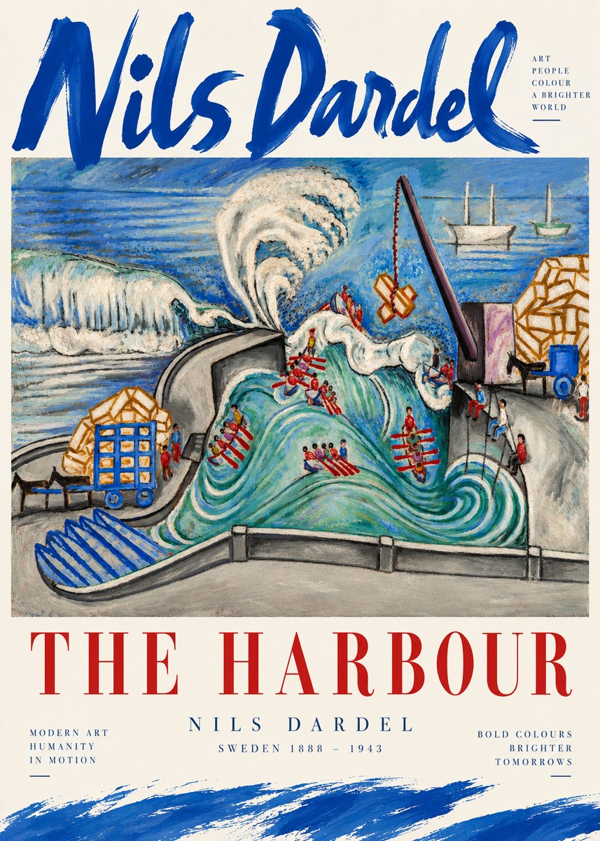 Nils Dardel The Harbour No6 - Poszter