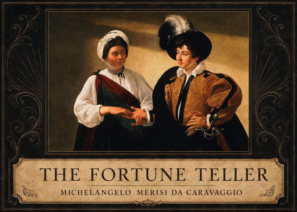 Michelangelo Merisi da Caravaggio The Fortune Teller III No2 - Poszter