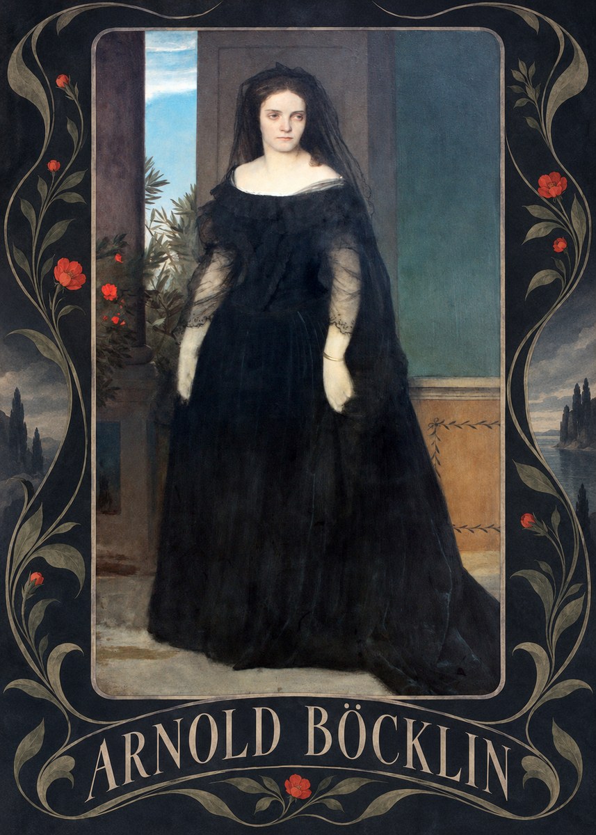 Arnold Böcklin Portrait of Mrs. Böcklin No5 - Poszter