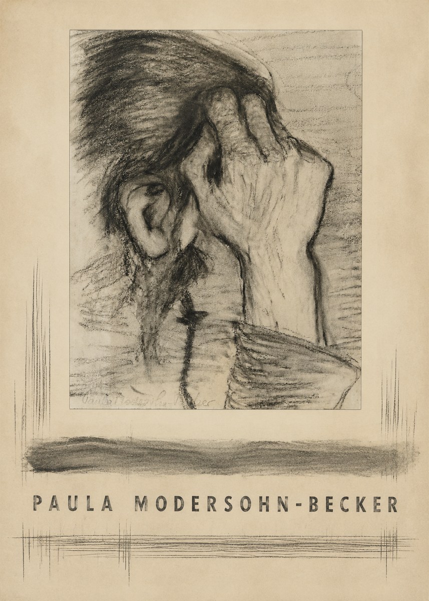 Paula Modersohn-Becker Head of a Girl with Rosary No3 - Poszter