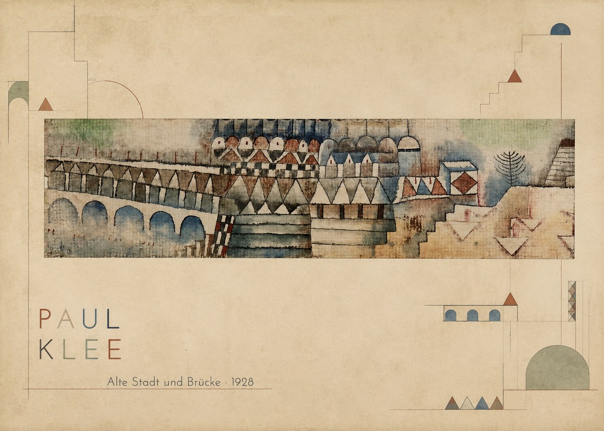 Paul Klee Alte Stadt Und Brücke No2 - Poszter