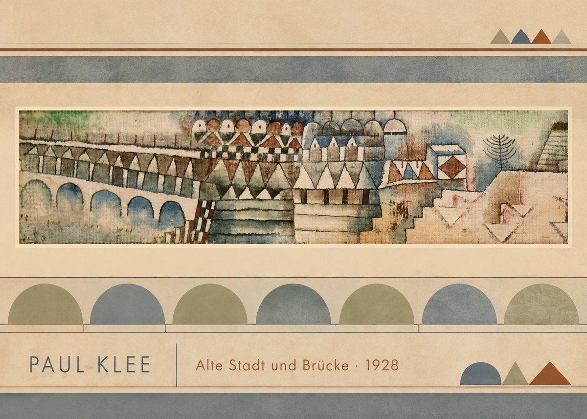 Paul Klee Alte Stadt Und Brücke No3 - Poszter