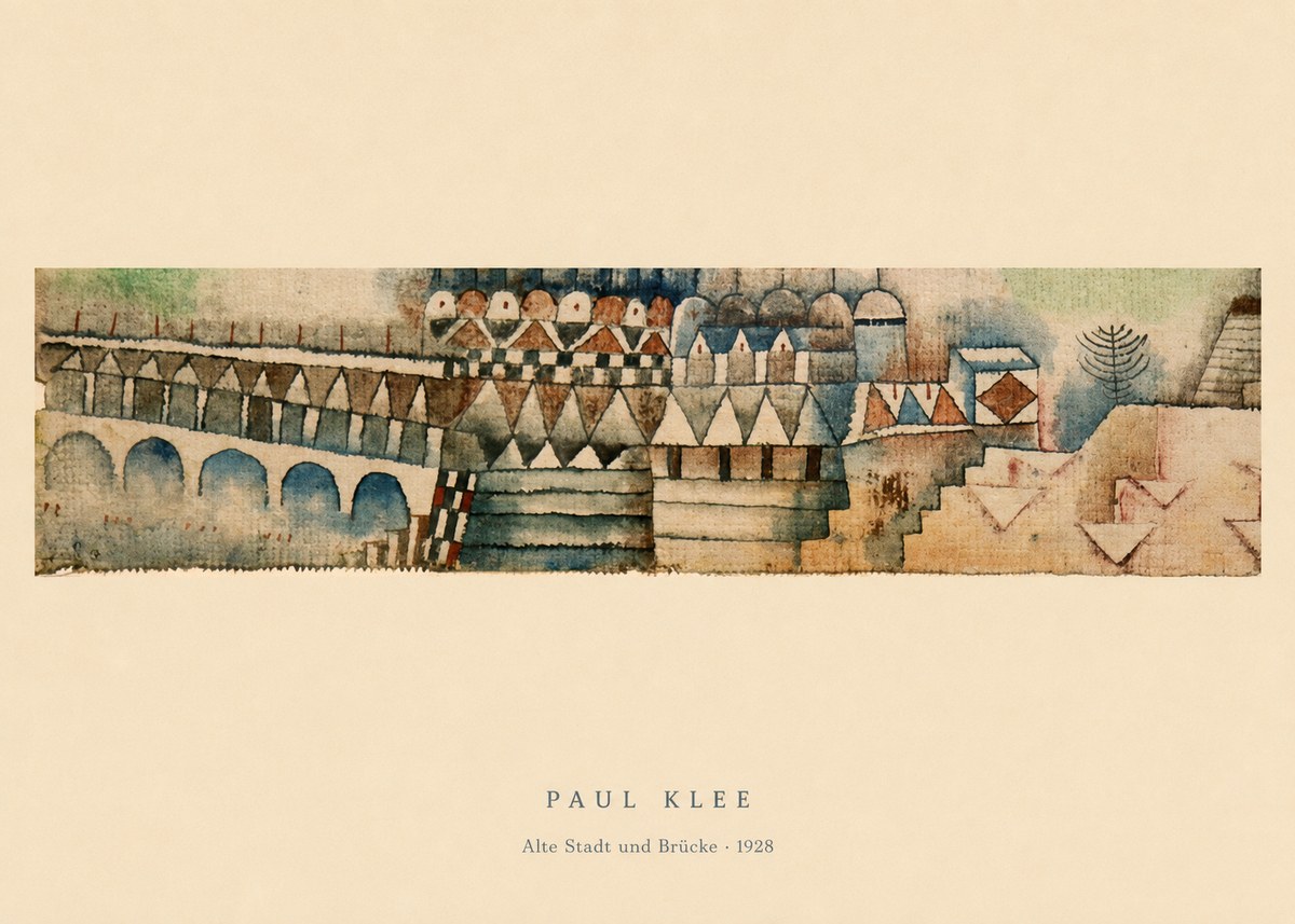 Paul Klee Alte Stadt Und Brücke No6 - Poszter