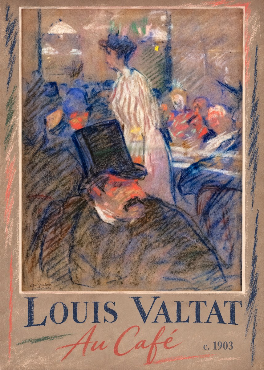 Louis Valtat Au Café No1 - Poszter