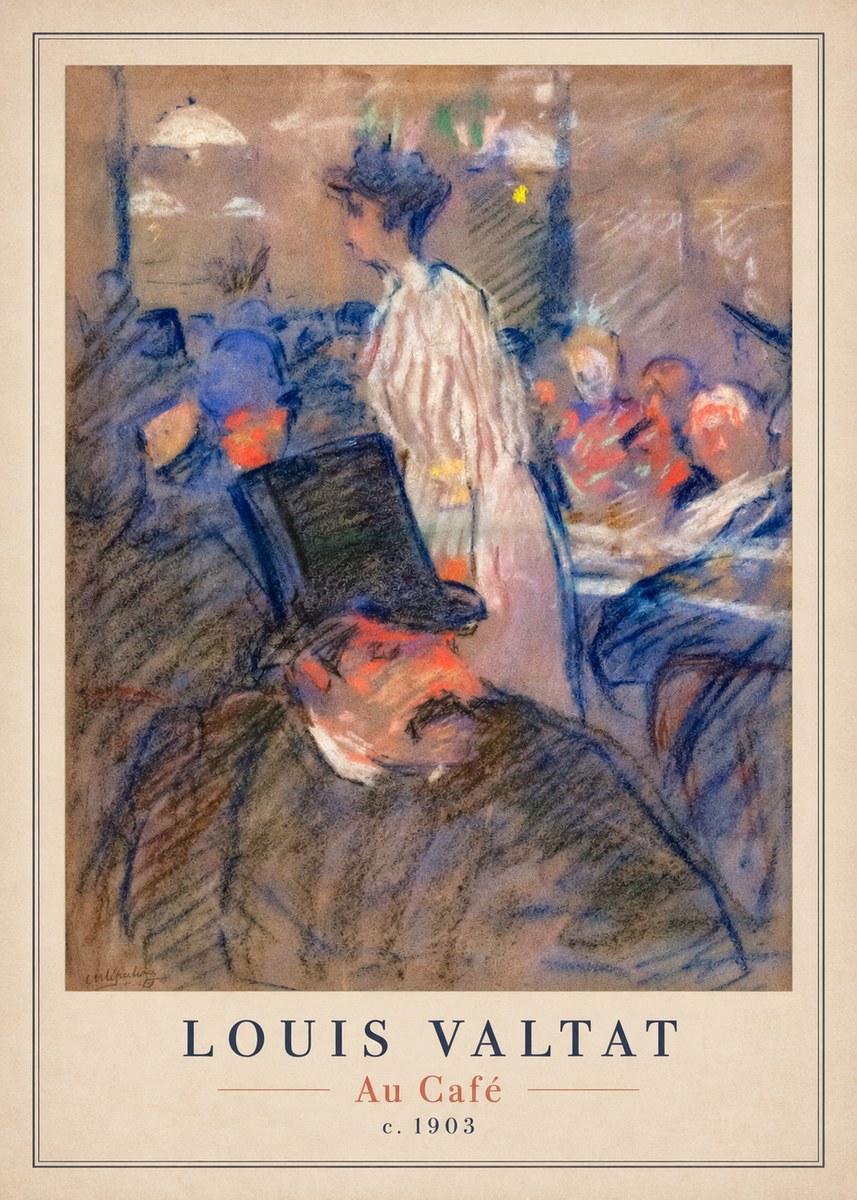 Louis Valtat Au Café No4 - Poszter
