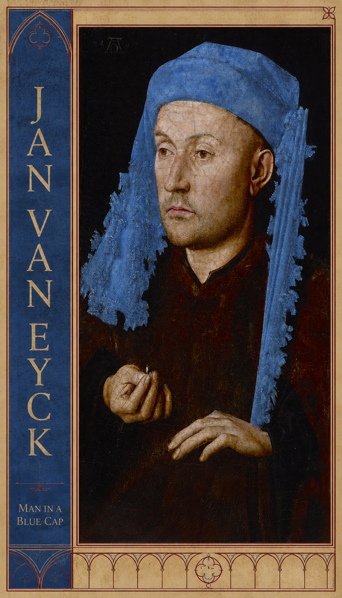 Jan van Eyck Man in a Blue Cap I No2 - Poszter