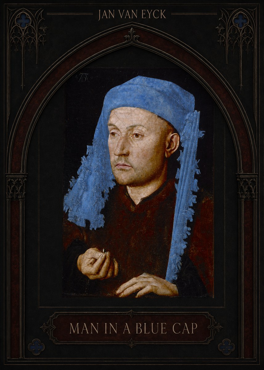 Jan van Eyck Man in a Blue Cap I No3 - Poszter