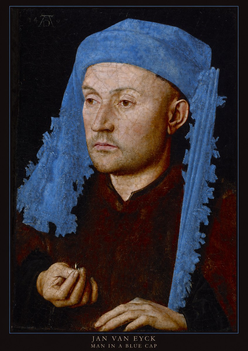 Jan van Eyck Man in a Blue Cap I No5 - Poszter