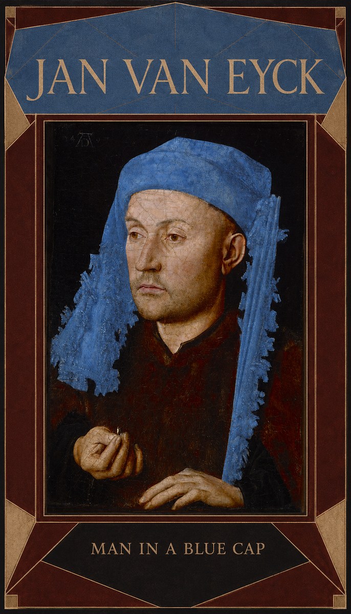 Jan van Eyck Man in a Blue Cap I No6 - Poszter