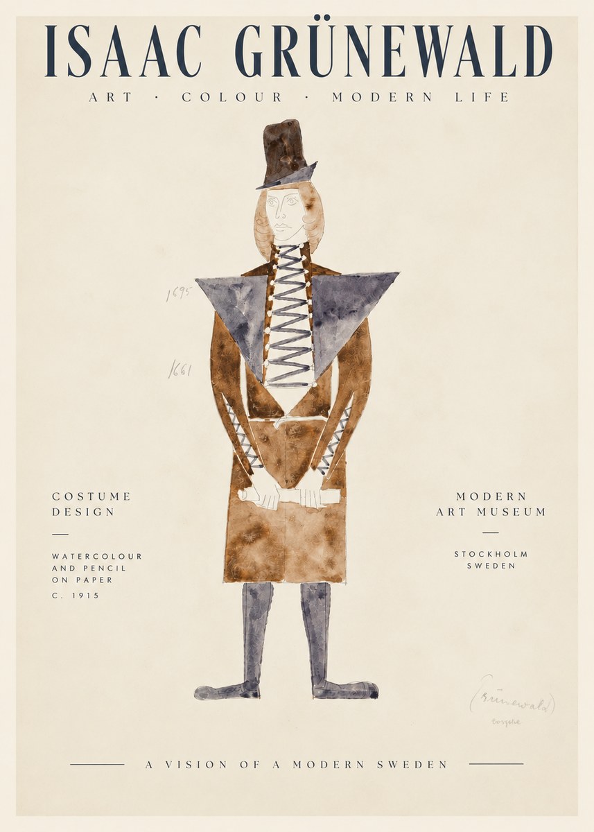 Isaac Grünewald Costume Design XIII No6 - Poszter