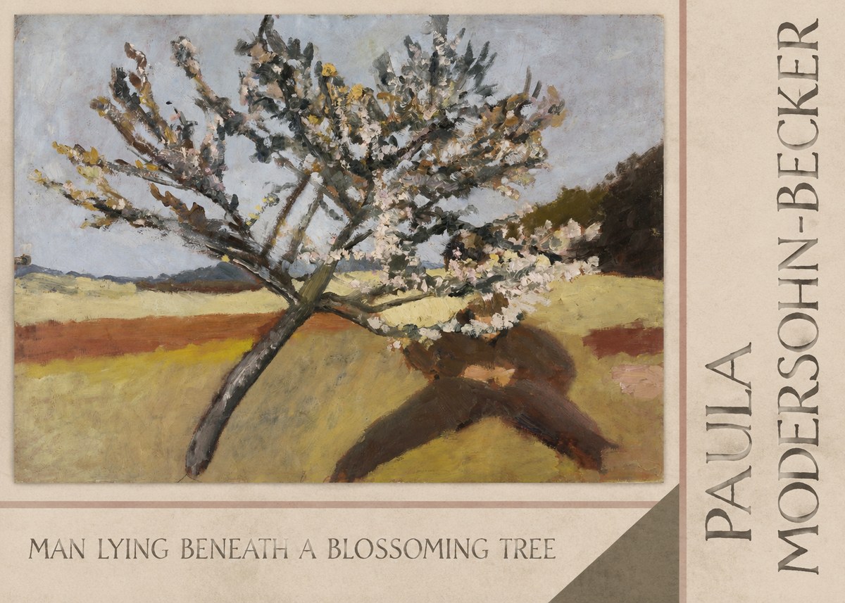 Paula Modersohn-Becker Man Lying Beneath a Blossoming Tree No2 - Poszter